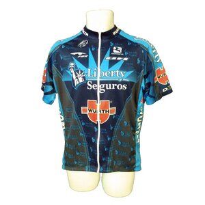 Vintage Giordana Liberty Seguros Cycling Jersey Men's Full Zip Size XL 5 52